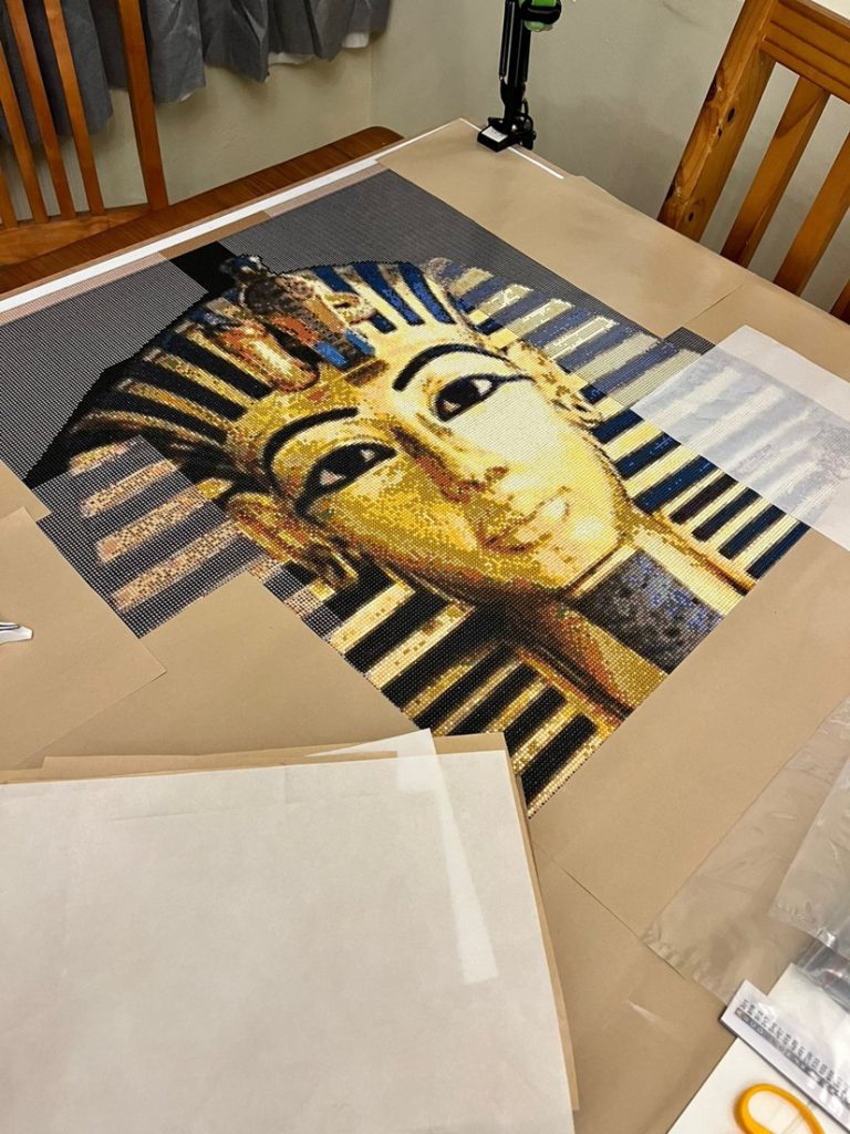 Diamond art Painting in progress