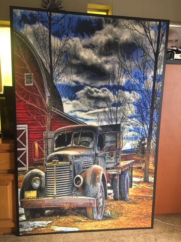Finished diamond painting artwork